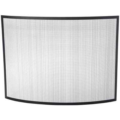 Home Impressions Black Curved Fireplace Screen