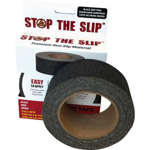 Stop The Slip 2 In. x 30 Ft. Black Non-Slip Grit Tape