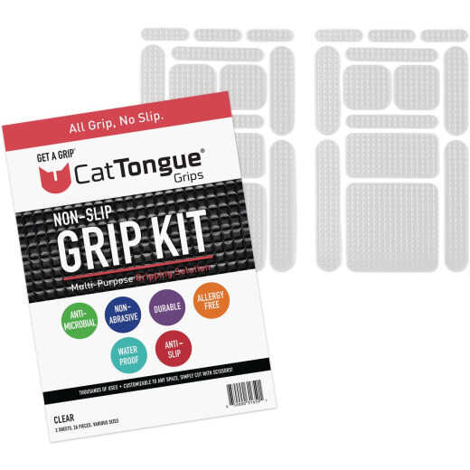 CatTongue Grips Gription Clear Non-Abrasive Anti-Slip Kit (26-Piece)